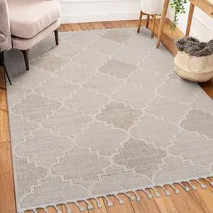 Collection 4X6 Cream /Trellis Indoor/Outdoor Area Rug Collection 4X6 Cream /Trellis Indoor/Outdoor Area Rug