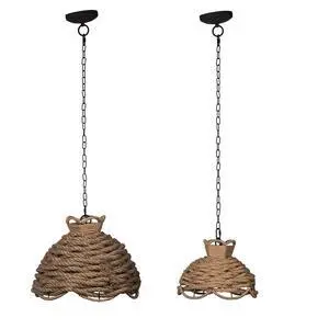 S/2 Rope Woven Chandelier S/2 Rope Woven Chandelier