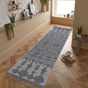 Collection 2X8 White/Gray /Traditional Indoor/Outdoor Area Rug Collection 2X8 White/Gray /Traditional Indoor/Outdoor Area Rug