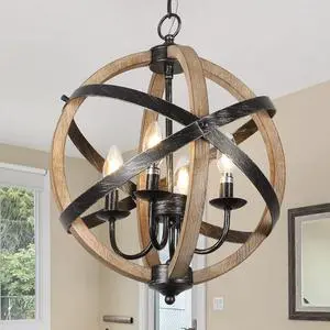 Farmhouse Chandelier Light Fixtures?4-Light Dining Room Light Fixtures Height Adjustable?Rustic Wood Light Fixtures Ceiling Hanging for Kitchen, Living Room, Hallway, Bedroom, Foyer Entryway Farmhouse Chandelier Light Fixtures?4-Light Dining Room Light Fixtures Height Adjustable?Rustic Wood Light Fixtures Ceiling Hanging for Kitchen, Living Room, Hallway, Bedroom, Foyer Entryway