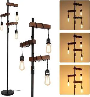 Dimmable industrial Floor Lamp, Farmhouse Tree Floor Lamp, 68 inch 3 Lights Wood Standing Lamp, Sturdy Base Tall Vintage Pole Light, Metal Black Floor Lamps for Living Room Bedroom Office Rustic Home Dimmable industrial Floor Lamp, Farmhouse Tree Floor Lamp, 68 inch 3 Lights Wood Standing Lamp, Sturdy Base Tall Vintage Pole Light, Metal Black Floor Lamps for Living Room Bedroom Office Rustic Home