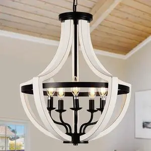 Modern White Solid Wood Chandeliers Modern White Solid Wood Chandeliers