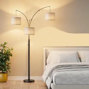 Three-Color Temperature & Dimmable Three-Head Floor Lamp: Create A Cozy Home Lighting Ambiance Three-Color Temperature & Dimmable Three-Head Floor Lamp: Create A Cozy Home Lighting Ambiance