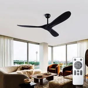 52 inch Black Abs Ceiling Fan with Remote Standard Mount No Lights for Garage,Patio, Porch, Garage, Or Living Room 52 inch Black Abs Ceiling Fan with Remote Standard Mount No Lights for Garage,Patio, Porch, Garage, Or Living Room
