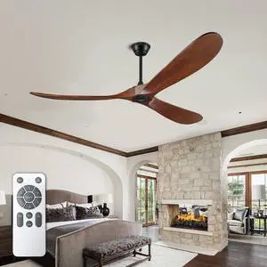 Natural Wood Ceiling Fan with Remote , 52 in Ceiling Fan 3 Blades, 6 Speed Reversible Dc Motor Modern for Patios, Living Room, Bedroom, Porch Natural Wood Ceiling Fan with Remote , 52 in Ceiling Fan 3 Blades, 6 Speed Reversible Dc Motor Modern for Patios, Living Room, Bedroom, Porch
