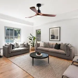 52 inch Ceiling Fan with Light, 3 Solid Wood Blades,Remote Control,6-Speed Reversible Dc Motor for Living Room,Bed Room,Dining Room. 52 inch Ceiling Fan with Light, 3 Solid Wood Blades,Remote Control,6-Speed Reversible Dc Motor for Living Room,Bed Room,Dining Room.