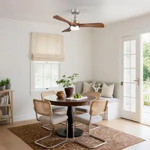 41.7 inch Ceiling Fan with Light, 3 Solid Wood Blades,Remote Control,6-Speed Reversible Dc Motor for Living Room,Bed Room,Dining Room. 41.7 inch Ceiling Fan with Light, 3 Solid Wood Blades,Remote Control,6-Speed Reversible Dc Motor for Living Room,Bed Room,Dining Room.