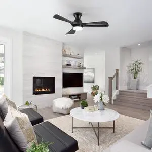 41.7" Black Ceiling Fan with Light, 3 Black Abs Blades, 6-Speed Reversible Dc Motor for Bed Room,Dining Room,Living Room. 41.7" Black Ceiling Fan with Light, 3 Black Abs Blades, 6-Speed Reversible Dc Motor for Bed Room,Dining Room,Living Room.