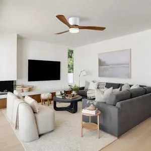 41.7" White Ceiling Fan with Light, 3 Solid Wood Blades, 6-Speed Reversible Dc Motor for Bed Room,Dining Room,Living Room. 41.7" White Ceiling Fan with Light, 3 Solid Wood Blades, 6-Speed Reversible Dc Motor for Bed Room,Dining Room,Living Room.