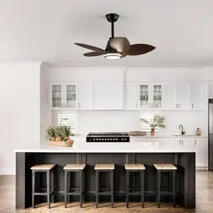 37 inch Ceiling Fan with Light, 3 Leaf-Shaped Abs Blades,Remote Control,6-Speed Reversible Dc Motor for Living Room,Bed Room,Dining Room 37 inch Ceiling Fan with Light, 3 Leaf-Shaped Abs Blades,Remote Control,6-Speed Reversible Dc Motor for Living Room,Bed Room,Dining Room