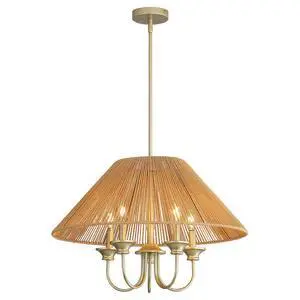 15Cm Down Rod Pendant Light, Beige Paper Rope Lampshade with Iron, 12Cm Canopy, Boho Hanging Ceiling Light for Dining Room Kitchen Living Room 15Cm Down Rod Pendant Light, Beige Paper Rope Lampshade with Iron, 12Cm Canopy, Boho Hanging Ceiling Light for Dining Room Kitchen Living Room