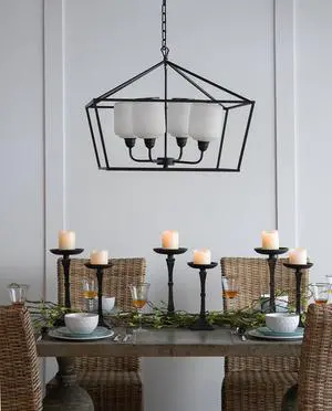 26x26x21.9" Iron Chandelier, Sleek industrial Style Hanging Light Fixture for Kitchen Dining Room Foyer Entryway, Bulb Not included 26x26x21.9" Iron Chandelier, Sleek industrial Style Hanging Light Fixture for Kitchen Dining Room Foyer Entryway, Bulb Not included