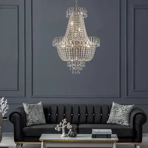 Gold Crystal Chandeliers,Large Contemporary Luxury Ceiling Lighting for Living Room Dining Room Bedroom Hallway (without Bulb) Gold Crystal Chandeliers,Large Contemporary Luxury Ceiling Lighting for Living Room Dining Room Bedroom Hallway (without Bulb)