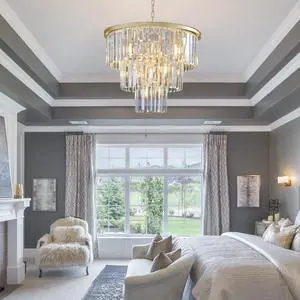 20" Luxury 3-Tier Crystal Chandelier, 7-Light Gold Frame Pendant Light, Elegant Ceiling Lighting for Living Room, Dining Room, Bedroom (No Bulbs) 20" Luxury 3-Tier Crystal Chandelier, 7-Light Gold Frame Pendant Light, Elegant Ceiling Lighting for Living Room, Dining Room, Bedroom (No Bulbs)