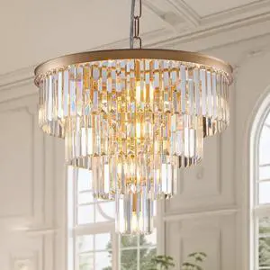 24" Contemporary Crystal Modern Chandeliers Crystal Ceiling Chandelier 4 Tier Golden Chandelier Lighting for Dining Room Living Room Bedroom (Bulbs Not included) 24" Contemporary Crystal Modern Chandeliers Crystal Ceiling Chandelier 4 Tier Golden Chandelier Lighting for Dining Room Living Room Bedroom (Bulbs Not included)