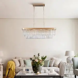 Chandeliers,Rectangular Crystal Chandelier Adjustable,E12 Modern industrial Crystal Lights,Farmhouse Iron Ceiling Hanging Light for Kitchen Living Room Bedroom/Gold(Bulb Not included) Chandeliers,Rectangular Crystal Chandelier Adjustable,E12 Modern industrial Crystal Lights,Farmhouse Iron Ceiling Hanging Light for Kitchen Living Room Bedroom/Gold(Bulb Not included)