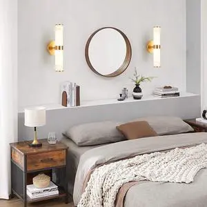 Golden and Elegant Resin Wall Sconce,Set Of 2,Modern Vertical Light Fixture for Bathrooms, Hallways, and Bedrooms (only inoor) Golden and Elegant Resin Wall Sconce,Set Of 2,Modern Vertical Light Fixture for Bathrooms, Hallways, and Bedrooms (only inoor)