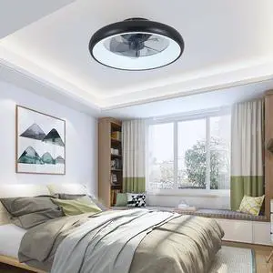 20" Black Led Ceiling Fan Light Dimmable & Adjustable Color Temperature, App & Remote Control, Modern Smart Ceiling Fan for Living Room, Bedroom, and Dining Room (Silent/6-Speed/Reversible/Dc Motor) 20" Black Led Ceiling Fan Light Dimmable & Adjustable Color Temperature, App & Remote Control, Modern Smart Ceiling Fan for Living Room, Bedroom, and Dining Room (Silent/6-Speed/Reversible/Dc Motor)