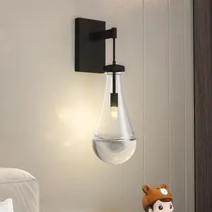 Wall Sconces, Black Wall Sconces Modern Bathroom Lights, Sconces Wall Lighting with Clear Glass, Wall Mounted Light Wall Lamp for Living Room Hallway Reception Desk Wall Sconces, Black Wall Sconces Modern Bathroom Lights, Sconces Wall Lighting with Clear Glass, Wall Mounted Light Wall Lamp for Living Room Hallway Reception Desk