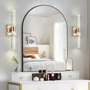 17"(H) Contemporary Crystal Wall Light, Gold Plating Finish with Bubble Crystal, 2-Light Sconce for Bathroom, Bedroom, Hallway Modern indoor Lighting Fixture 17"(H) Contemporary Crystal Wall Light, Gold Plating Finish with Bubble Crystal, 2-Light Sconce for Bathroom, Bedroom, Hallway Modern indoor Lighting Fixture