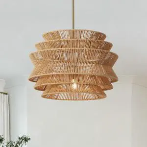 17.3" Rattan Pendant Light,Hand-Woven Rustic Wicker Hanging Light Seagrass Ceiling Chandelier,Water Plants Rattan Chandelier for Dining Living Bedroom Kitchen Farmhouse 17.3" Rattan Pendant Light,Hand-Woven Rustic Wicker Hanging Light Seagrass Ceiling Chandelier,Water Plants Rattan Chandelier for Dining Living Bedroom Kitchen Farmhouse