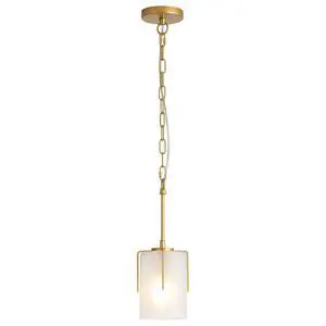 Gold Modern Pendant Light with Frosted Glass Shade, Adjustable Height, Compatible with Flat/Vaulted/Curved Ceilings, E26 Base (Max 60W) for Kitchen Island Dining Room Gold Modern Pendant Light with Frosted Glass Shade, Adjustable Height, Compatible with Flat/Vaulted/Curved Ceilings, E26 Base (Max 60W) for Kitchen Island Dining Room