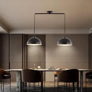 41" industrial Modern Black Double Pendant Light Adjustable Ceiling Hanging Lamp with Matte Finish for Dining Room, Kitchen, Or Living Room Stylish and Durable Lighting Fixture (No Bulbs) 41" industrial Modern Black Double Pendant Light Adjustable Ceiling Hanging Lamp with Matte Finish for Dining Room, Kitchen, Or Living Room Stylish and Durable Lighting Fixture (No Bulbs)