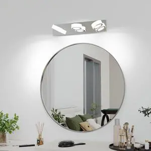 Led Modern 3 Light White Rotating Oval Acrylic with Chrome Base 21 inch Vanity Light Over Mirror Lighting Fixture Led Modern 3 Light White Rotating Oval Acrylic with Chrome Base 21 inch Vanity Light Over Mirror Lighting Fixture