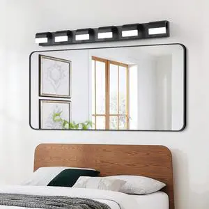Modern Bathroom Vanity Lighting 6-Light Led Vanity Lights Over Mirror Bath Wall Lighting Modern Bathroom Vanity Lighting 6-Light Led Vanity Lights Over Mirror Bath Wall Lighting