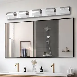 Modern Bathroom Vanity Lighting 5-Light Led Vanity Lights Over Mirror Bath Wall Lighting Modern Bathroom Vanity Lighting 5-Light Led Vanity Lights Over Mirror Bath Wall Lighting