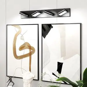 Modern Chrome Led Vanity Light, 4-Lights Wall Sconce for Bathroom and Mirror, Sleek Minimalist Design, Energy-Efficient, Easy to install Modern Chrome Led Vanity Light, 4-Lights Wall Sconce for Bathroom and Mirror, Sleek Minimalist Design, Energy-Efficient, Easy to install