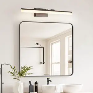 32 inch Modern Led Bathroom Vanity Light Sleek Black Metal Wall Light for Mirror, Dressing Room Or Sink Area 32 inch Modern Led Bathroom Vanity Light Sleek Black Metal Wall Light for Mirror, Dressing Room Or Sink Area
