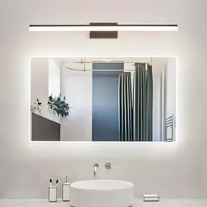 39 inch Modern Led Bathroom Vanity Light Sleek Black Metal Wall Light for Mirror, Dressing Room Or Sink Area 39 inch Modern Led Bathroom Vanity Light Sleek Black Metal Wall Light for Mirror, Dressing Room Or Sink Area