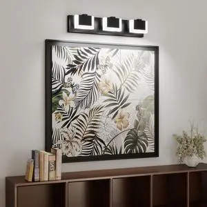 3 Lights Modern Black Vanity Light Up and Down Black Led Vanity Light Fixtures Bathroom Wall Light Over Mirror 6000K 3 Lights Modern Black Vanity Light Up and Down Black Led Vanity Light Fixtures Bathroom Wall Light Over Mirror 6000K
