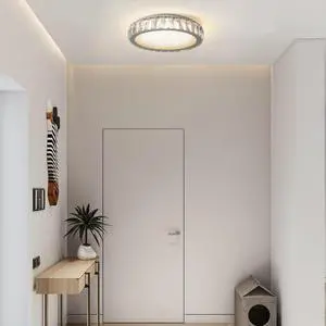 Crystal Led Ceiling Light, 13.8-inch Flush Mount, 38W Dimmable Modern Fixture, Energy-Saving, Perfect for Living Room, Bedroom, Kitchen Crystal Led Ceiling Light, 13.8-inch Flush Mount, 38W Dimmable Modern Fixture, Energy-Saving, Perfect for Living Room, Bedroom, Kitchen