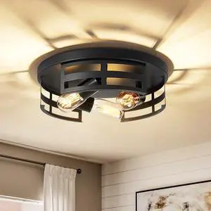 2-Light Black Flush Mount Ceiling Light Fixture,13 in Light Fixtures Ceiling Mount for Hallway,Hall,Kitchen,Farmhouse (2 Pack) 2-Light Black Flush Mount Ceiling Light Fixture,13 in Light Fixtures Ceiling Mount for Hallway,Hall,Kitchen,Farmhouse (2 Pack)