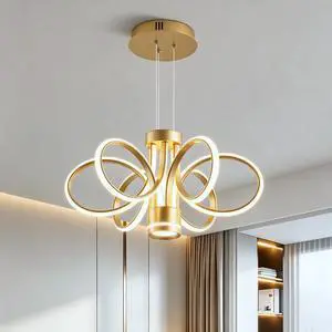 Modern Led Chandelier Ceiling Lamp, Modern Farmhouse Ceiling Ceiling Hanging Light Fixture , for Dining Room, Kitchen Island----Gold Modern Led Chandelier Ceiling Lamp, Modern Farmhouse Ceiling Ceiling Hanging Light Fixture , for Dining Room, Kitchen Island----Gold