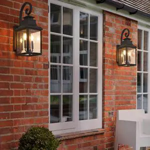 23"(H) 2-Pack Outdoor Wall Lantern Light Vintage Black Metal Sconce with Clear Seeded Glass for Porch, Patio, and Garden (Bulb Not included) 23"(H) 2-Pack Outdoor Wall Lantern Light Vintage Black Metal Sconce with Clear Seeded Glass for Porch, Patio, and Garden (Bulb Not included)