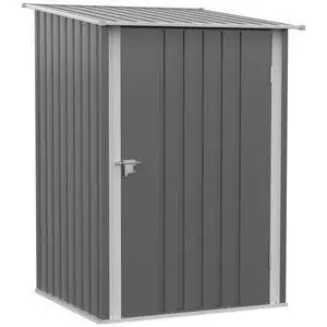3.3' x 3.4' Outdoor Storage Shed, Galvanized Metal Utility Garden tool House, 2 Vents and Lockable Door for Backyard, Bike, Patio, Garage, Lawn, Gray 3.3' x 3.4' Outdoor Storage Shed, Galvanized Metal Utility Garden tool House, 2 Vents and Lockable Door for Backyard, Bike, Patio, Garage, Lawn, Gray
