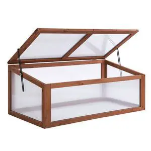 Portable Wooden Garden Green House Cold Frame, indoor Outdoor Terrarium Planter Box, 39" x 26" x 16" Portable Wooden Garden Green House Cold Frame, indoor Outdoor Terrarium Planter Box, 39" x 26" x 16"