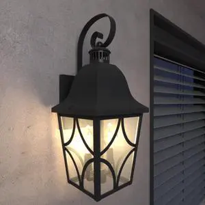 Outdoor Wall Light Fixtures, Waterproof Exterior Wall Sconce Porch Lights, Matte Black Outdoor Wall Lantern with Clear Glass, Outside Wall Mount Lighting for House, Garage, Front Door (1 Pack) Outdoor Wall Light Fixtures, Waterproof Exterior Wall Sconce Porch Lights, Matte Black Outdoor Wall Lantern with Clear Glass, Outside Wall Mount Lighting for House, Garage, Front Door (1 Pack)