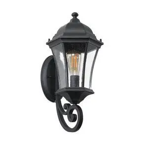 Outdoor Wall Lantern Light ,Waterproof Outdoor Wall Sconce Black Metal Sconce with Clear Glass Shade for Garage Patio Front Door Balcony (1 Pack) Outdoor Wall Lantern Light ,Waterproof Outdoor Wall Sconce Black Metal Sconce with Clear Glass Shade for Garage Patio Front Door Balcony (1 Pack)