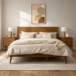 Cohron Solid Wood Platform Bed (King Bed) Cohron Solid Wood Platform Bed (King Bed)