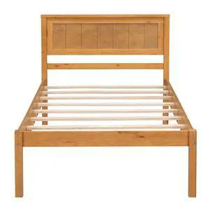 Platform Bed Frame With Headboard , Wood Slat Support , No Box Spring Needed ,Twin,Oak Platform Bed Frame With Headboard , Wood Slat Support , No Box Spring Needed ,Twin,Oak