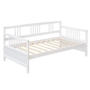 Modern Solid Wood Daybed, Multifunctional, Twin Size, White (Previous Sku: Wf191899Aak) Modern Solid Wood Daybed, Multifunctional, Twin Size, White (Previous Sku: Wf191899Aak)