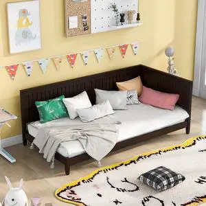 Twin Size Wood Daybed/Sofa Bed, Espresso Twin Size Wood Daybed/Sofa Bed, Espresso