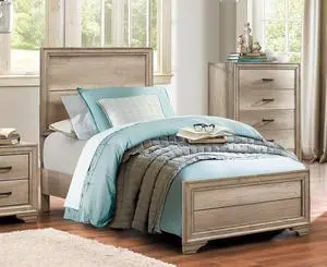 Contemporary Natural Finish 1pc Twin Size Bed Premium Melamine Board Wooden Bedroom Furniture Contemporary Natural Finish 1pc Twin Size Bed Premium Melamine Board Wooden Bedroom Furniture