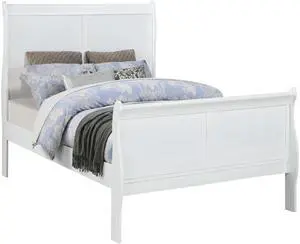 Twin Size Bed White Louis Phillipe Solid Wood 1Pc Bed Bedroom Sleigh Bed Bedroom Furniture Twin Size Bed White Louis Phillipe Solid Wood 1Pc Bed Bedroom Sleigh Bed Bedroom Furniture