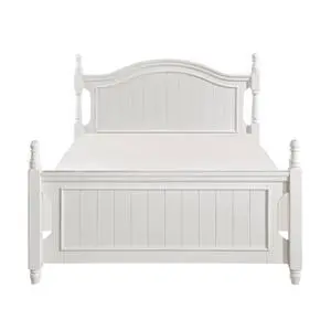 Classic White Finish 1pc Full Size Poster Bed Wooden Traditional Bedroom Furniture Unique Style Headboard Footboard Classic White Finish 1pc Full Size Poster Bed Wooden Traditional Bedroom Furniture Unique Style Headboard Footboard