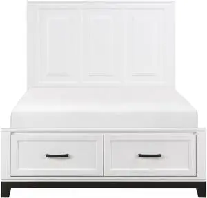 White Finish Full Platform Bed With Storage Drawers Wooden Bedroom Furniture 1Pc White Finish Full Platform Bed With Storage Drawers Wooden Bedroom Furniture 1Pc